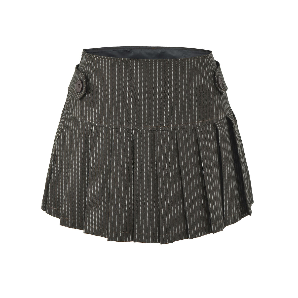 Pinstripe Pleated Mini Skirt