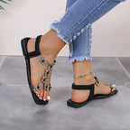 Butterfly Rhinestone Slingback Flats