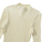 Textured Rib Mock Neck Bodysuit