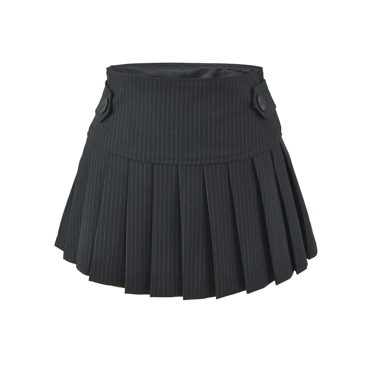 Pinstripe Pleated Mini Skirt