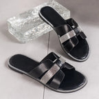 Rhinestone H-Band Flat Slides