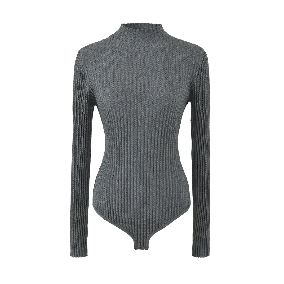 Textured Rib Mock Neck Bodysuit