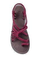 Braided Cord Strappy Flat Sandals
