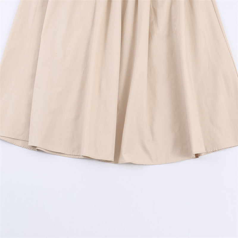 Belted Collared Midi Shirt Dress